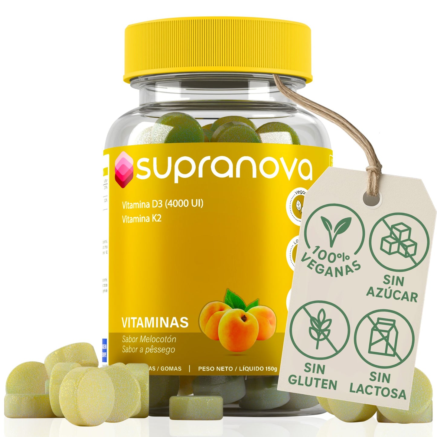 VITAMINA D3 Y K2 (60 gominolas - SIN AZÚCAR)