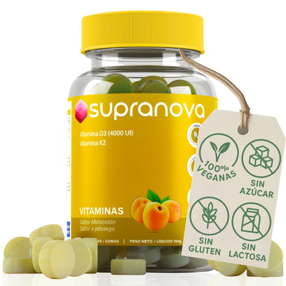 VITAMINA D3 Y K2 (60 gominolas - SIN AZÚCAR)