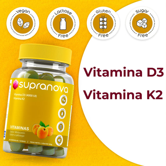 VITAMINA D3 Y K2 (60 gominolas - SIN AZÚCAR)