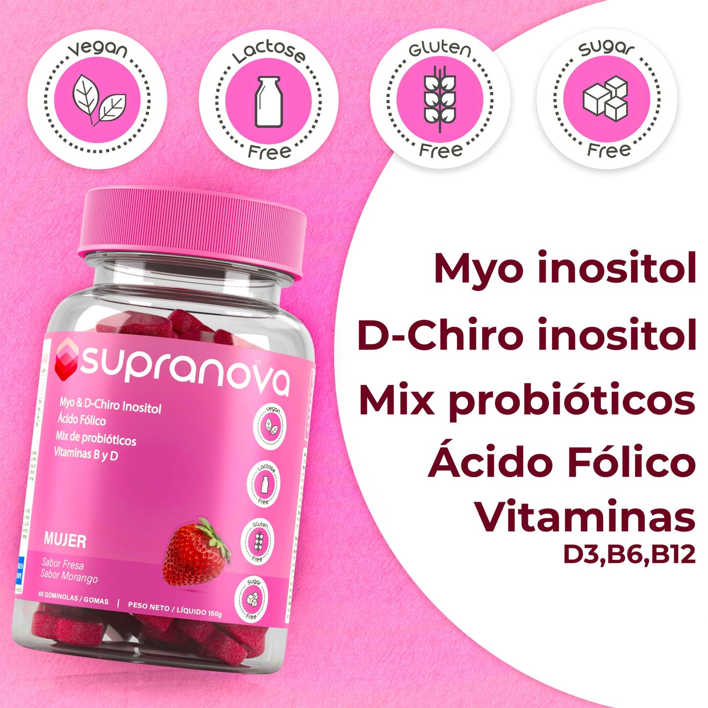 SALUD FEMENINA (60 gominolas - SIN AZÚCAR)