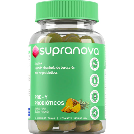 PRE y PROBIÓTICOS | SALUD DIGESTIVA (60 gominolas - SIN AZÚCAR)
