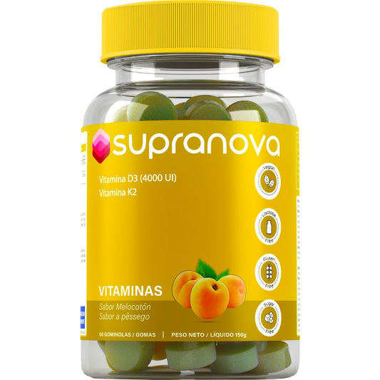 VITAMINA D3 Y K2 (60 gominolas - SIN AZÚCAR)